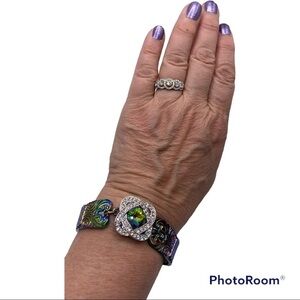 Snap Jewelry Spoon Bracelet Retro Colors w/ Elegant Snap! Style #2, SEE VIDEO!